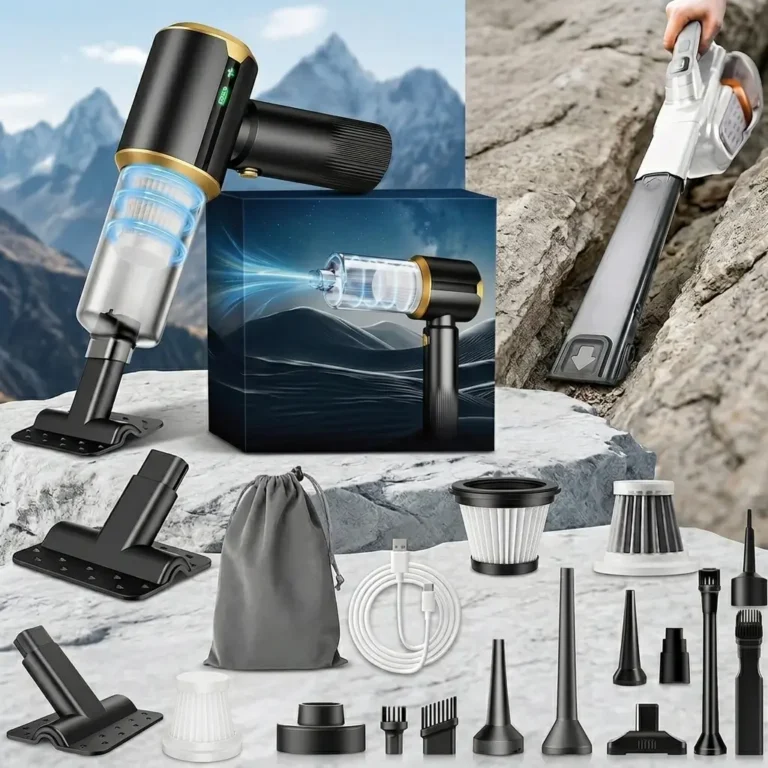 16000Pa brushless cordless car vacuum with 7-in-1 kit