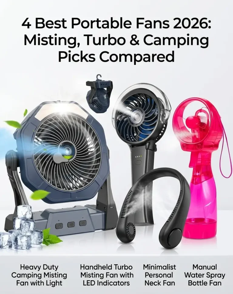 KIBEE foldable portable misting fan with water tank